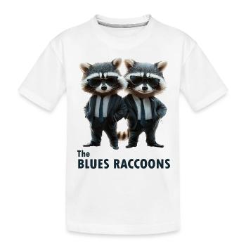 The Blues Raccoons - Kids' Premium Organic T-Shirt - white - Front