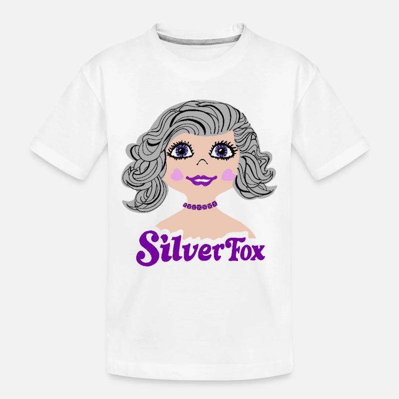 Silverfox Graue Haare Nostalgie - Kinder Premium Bio T-Shirt - Weiß