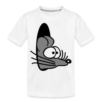 Trou de souris Trou de souris Trou de souris Peeps Mignon Drôle Bande dessinée - T-shirt bio Premium Enfant - blanc - Devant