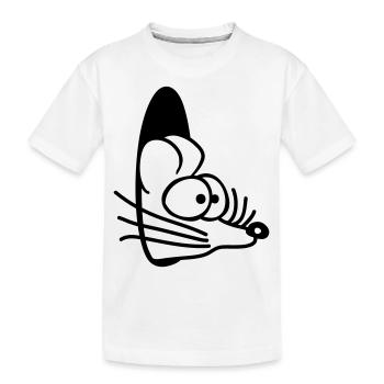Trou de souris Trou de souris Trou de souris Peeps Mignon Drôle Bande dessinée - T-shirt bio Premium Enfant - blanc - Devant