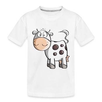 Lustige Gepunktete Kuh - Kühe - Comic - Kinder - Kinder Premium Bio T-Shirt - Weiß - Vorne