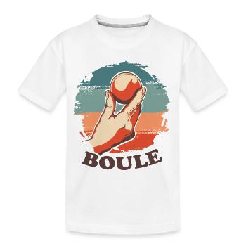Boules de boule pour Bouler Boccia Jeu Botcha Boule - T-shirt bio Premium Enfant - blanc - Devant