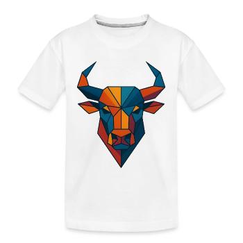 Bull's Head | Taurus Print / Print / Design - Kids' Premium Organic T-Shirt - white - Front