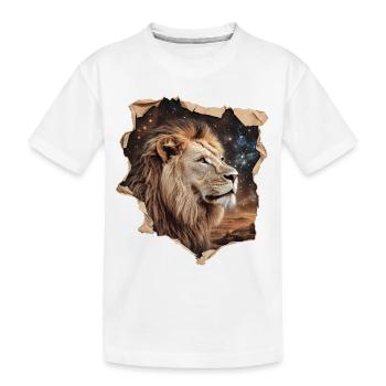 Ciel étoilé Lion - T-shirt bio Premium Enfant - blanc - Devant