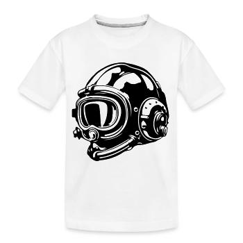 Apnoe Helm Tauchen Scuba - Kinder Premium Bio T-Shirt - Weiß - Vorne