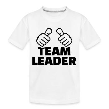 Team leader - T-shirt bio Premium Enfant - blanc - Devant