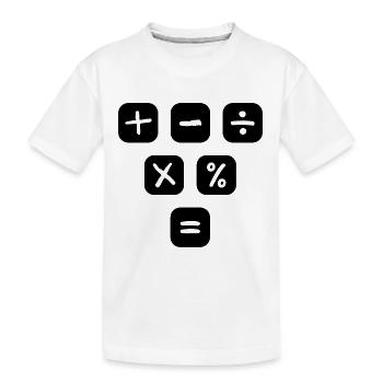 Mathe Symbole Mathematische Zeichen Mathematik - Kinder Premium Bio T-Shirt - Weiß - Vorne