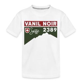 Tour Vanil Noir Escalade Randonnée Camping - T-shirt bio Premium Enfant - blanc - Devant