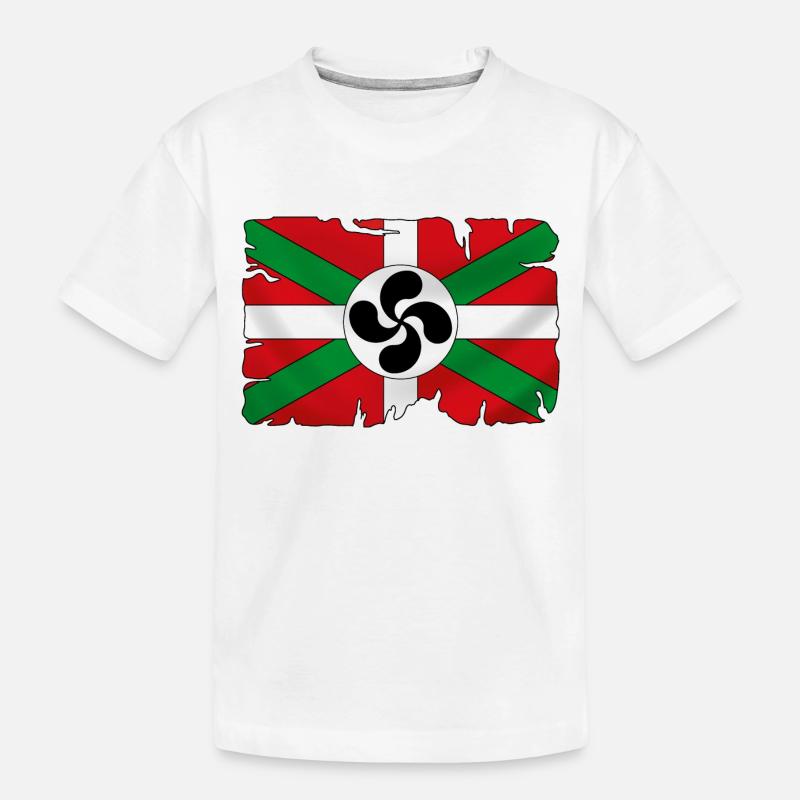 Drapeau Basque - T-shirt bio Premium Enfant - blanc