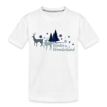 Winterwunderland_Weihnachten - Kinder Premium Bio T-Shirt - Weiß - Vorne