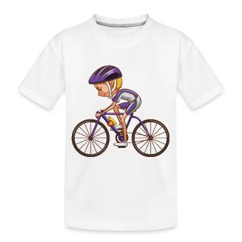 Fahrrad - Kinder Premium Bio T-Shirt - Weiß - Vorne