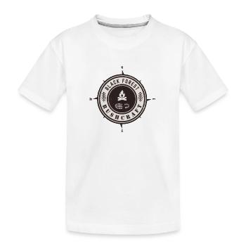 Black Forest Bushcraft - Kids' Premium Organic T-Shirt - white - Front