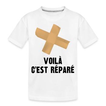 voilà c'est réparé - T-shirt bio Premium Enfant - blanc - Devant