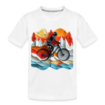 Excursion à vélo - T-shirt bio Premium Enfant - blanc - Devant