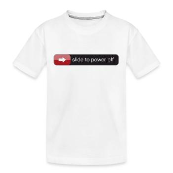 slide to power off baby - Kinder Premium Bio T-Shirt - Weiß - Vorne