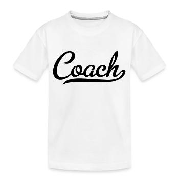 coach - T-shirt bio Premium Enfant - blanc - Devant
