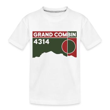 Grand Combin Randonnée Dénivelée Valais - T-shirt bio Premium Enfant - blanc - Devant