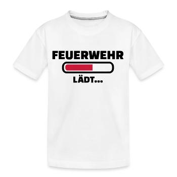 Feuerwehr - Kinder Premium Bio T-Shirt - Weiß - Vorne