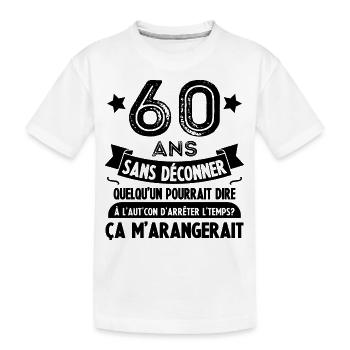 60 Ans Cadeau D'anniversaire 60 Ans - T-shirt bio Premium Enfant - blanc - Devant