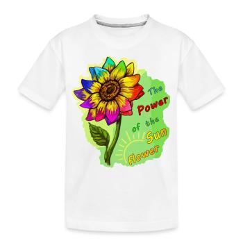 tournesol coloré - T-shirt bio Premium Enfant - blanc - Devant