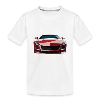 Futuristisches Auto - Kinder Premium Bio T-Shirt - Weiß - Vorne
