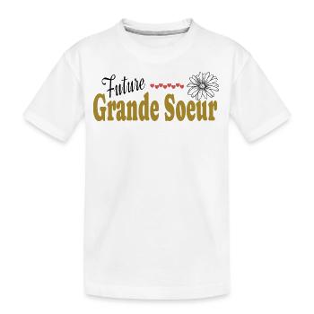 Future Grande Sœur – Annonce de Grossesse - T-shirt bio Premium Enfant - blanc - Devant