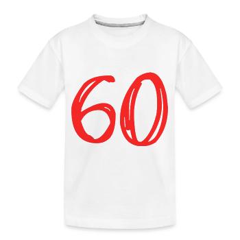 60 YEARS. 60TH ANNIVERSARY. BIRTHDAY 60 YEARS. 60 - Kids' Premium Organic T-Shirt - white - Front