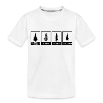 Christmas tree and Christmas tree - Kids' Premium Organic T-Shirt - white - Front
