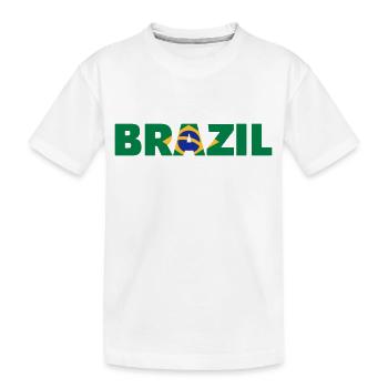 Brasilien - Kinder Premium Bio T-Shirt - Weiß - Vorne