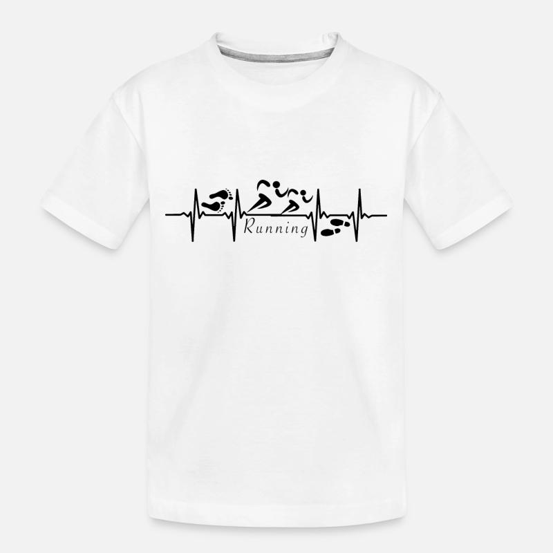 Puls Design en cours d’exécution - T-shirt bio Premium Enfant - blanc