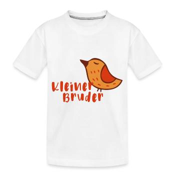 Kleiner Bruder - Kinder Premium Bio T-Shirt - Weiß - Vorne