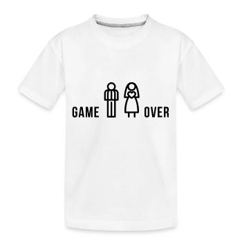 Stag and hen party - Game Over - Kids' Premium Organic T-Shirt - white - Front