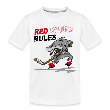 Règles Rouge Blanc - T-shirt bio Premium Enfant - blanc - Devant