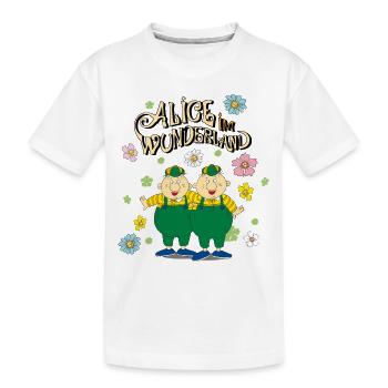 Alice Au Pays Des Merveilles Tweedledum - T-shirt bio Premium Enfant - blanc - Devant