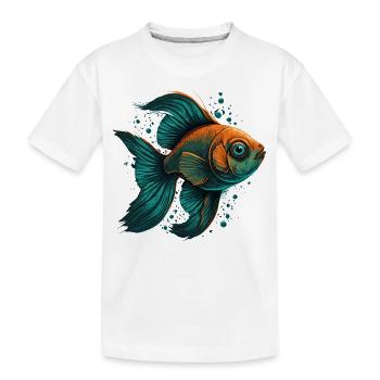 Fish Eye - Kids' Premium Organic T-Shirt - white - Front
