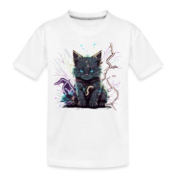Beast Electric Cat - T-shirt bio Premium Enfant - blanc - Devant