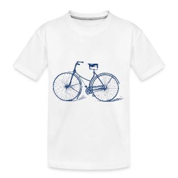 Fahrrad - Kinder Premium Bio T-Shirt - Weiß - Vorne