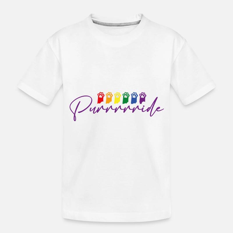 Katze Pride - Kinder Premium Bio T-Shirt - Weiß