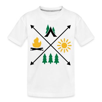 Camping - Kinder Premium Bio T-Shirt - Weiß - Vorne