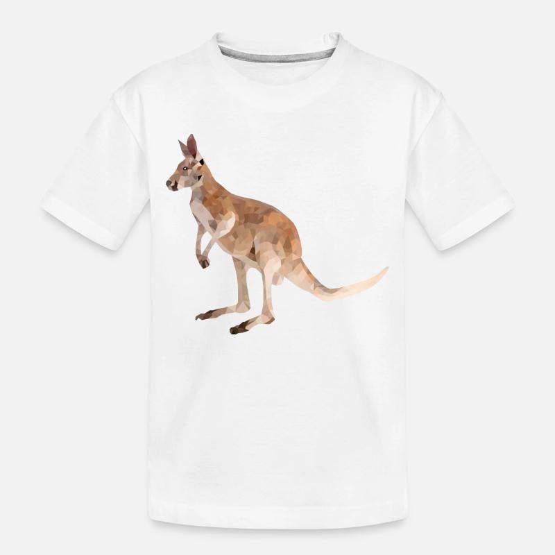 Känguru - Kinder Premium Bio T-Shirt - Weiß
