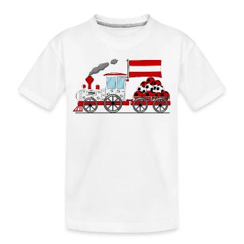 Autriche Flag Football Railway - T-shirt bio Premium Enfant - blanc - Devant