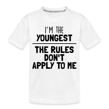 I'm The Youngest - Kinder Premium Bio T-Shirt - Weiß - Vorne