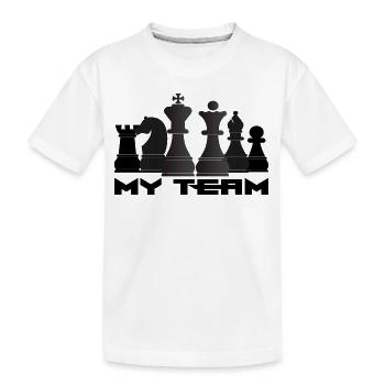 Schach - Kinder Premium Bio T-Shirt - Weiß - Vorne
