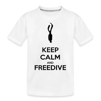 Keep calm and freedive - T-shirt bio Premium Enfant - blanc - Devant