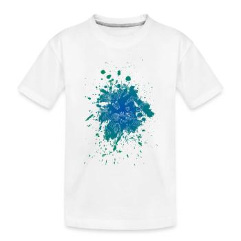 Couleur Bleu Splash - T-shirt bio Premium Enfant - blanc - Devant