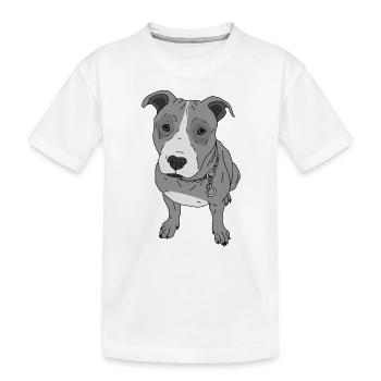 Chien chercher chien doux Stafford idée cadeau - T-shirt bio Premium Enfant - blanc - Devant