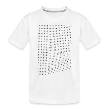 Illusion d'optique d'un effet de froissement - T-shirt bio Premium Enfant - blanc - Devant