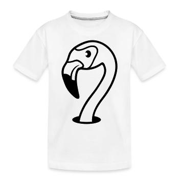 visage tête trou étage flamingo clip-art voiture comique - T-shirt bio Premium Enfant - blanc - Devant