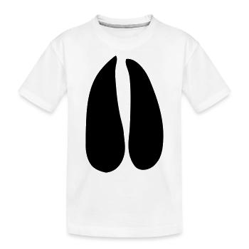 hirsche Reh Pfotenabdruck - Kinder Premium Bio T-Shirt - Weiß - Vorne