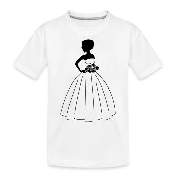 braut - Kinder Premium Bio T-Shirt - Weiß - Vorne